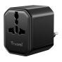 TRUSMI 10.5W Universal Travel Adapter USB & Type C Charger Black