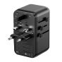 TRUSMI 68W 2 Type C & 2 USB Port Universal Travel Adapter with Type C Cable Black