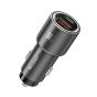 TRUSMI 66W USB & Type C Metal Fast Car Charger Gray