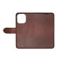 TRUSMI iPhone 12 Pro Max Cowhide Leather Wallet Case with Card Slot Dark Brown