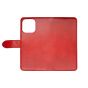 TRUSMI iPhone 16 Plus Cowhide Leather Wallet Case with Card Slot Red