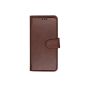 TRUSMI iPhone 16 Pro Cowhide Leather Wallet Case with Card Slot Dark Brown