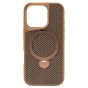 Brilliance LUX iPhone 16 Pro 360° Rotating Magnetic Metal Bracket Carbon Fiber Pattern Matte PC+TPU Phone case Gold