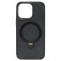Brilliance LUX iPhone 13 Pro 360° Rotating Magnetic Metal Bracket Carbon Fiber Pattern Matte PC+TPU Phone case Black