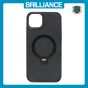 Brilliance LUX iPhone 14 Plus 360° Rotating Magnetic Metal Bracket Carbon Fiber Pattern Matte PC+TPU Phone case Black