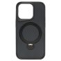 Brilliance LUX iPhone 14 Pro 360° Rotating Magnetic Metal Bracket Carbon Fiber Pattern Matte PC+TPU Phone case Black