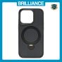 Brilliance LUX iPhone 14 Pro 360° Rotating Magnetic Metal Bracket Carbon Fiber Pattern Matte PC+TPU Phone case Black