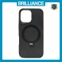 Brilliance LUX iPhone 16 360° Rotating Magnetic Metal Bracket Carbon Fiber Pattern Matte PC+TPU Phone case Black