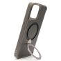 Brilliance LUX iPhone 13 Pro Max 360° Rotating Magnetic Metal Bracket Carbon Fiber Pattern Matte PC+TPU Phone case Grey