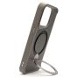 Brilliance LUX iPhone 15 Pro 360° Rotating Magnetic Metal Bracket Carbon Fiber Pattern Matte PC+TPU Phone case Grey