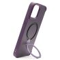Brilliance LUX iPhone 12 Pro Max 360° Rotating Magnetic Metal Bracket Carbon Fiber Pattern Matte PC+TPU Phone case Purple