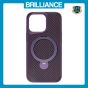 Brilliance LUX iPhone 13 Pro 360° Rotating Magnetic Metal Bracket Carbon Fiber Pattern Matte PC+TPU Phone case Purple