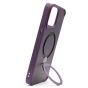 Brilliance LUX iPhone 13 Pro Max 360° Rotating Magnetic Metal Bracket Carbon Fiber Pattern Matte PC+TPU Phone case Purple