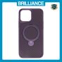 Brilliance LUX iPhone 13 Pro Max 360° Rotating Magnetic Metal Bracket Carbon Fiber Pattern Matte PC+TPU Phone case Purple