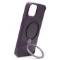 Brilliance LUX iPhone 13 360° Rotating Magnetic Metal Bracket Carbon Fiber Pattern Matte PC+TPU Phone case Purple