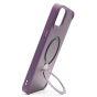 Brilliance LUX iPhone 14 Plus 360° Rotating Magnetic Metal Bracket Carbon Fiber Pattern Matte PC+TPU Phone case Purple