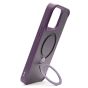 Brilliance LUX iPhone 14 Pro Max 360° Rotating Magnetic Metal Bracket Carbon Fiber Pattern Matte PC+TPU Phone case Purple