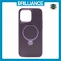 Brilliance LUX iPhone 14 Pro Max 360° Rotating Magnetic Metal Bracket Carbon Fiber Pattern Matte PC+TPU Phone case Purple