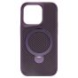Brilliance LUX iPhone 14 Pro 360° Rotating Magnetic Metal Bracket Carbon Fiber Pattern Matte PC+TPU Phone case Purple