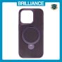 Brilliance LUX iPhone 14 Pro 360° Rotating Magnetic Metal Bracket Carbon Fiber Pattern Matte PC+TPU Phone case Purple