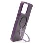 Brilliance LUX iPhone 15 Pro Max 360° Rotating Magnetic Metal Bracket Carbon Fiber Pattern Matte PC+TPU Phone case Purple
