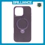 Brilliance LUX iPhone 16 Pro Max 360° Rotating Magnetic Metal Bracket Carbon Fiber Pattern Matte PC+TPU Phone case Purple