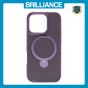 Brilliance LUX iPhone 16 Pro 360° Rotating Magnetic Metal Bracket Carbon Fiber Pattern Matte PC+TPU Phone case Purple
