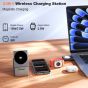 TRUSMI 3-in-1 Qi2 Wireless Charging Station – Cube Magnetic Charger Gray