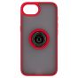 Brilliance LUX iPhone 16E Hybrid Shell Anti-shock Ring Kickstand TPU Matte Case Red