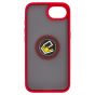Brilliance LUX iPhone 16E Hybrid Shell Anti-shock Ring Kickstand TPU Matte Case Red
