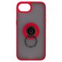 Brilliance LUX iPhone 16E Hybrid Shell Anti-shock Ring Kickstand TPU Matte Case Red