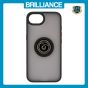 Brilliance LUX iPhone 16E Hybrid Shell Anti-shock Ring Kickstand TPU Matte Case Black