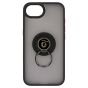 Brilliance LUX iPhone 16E Hybrid Shell Anti-shock Ring Kickstand TPU Matte Case Black