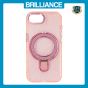 Brilliance LUX iPhone 16E Glitter Sparkle Magnetic Clear TPU + Acrylic with Kickstand Phone Case Pink
