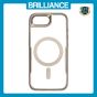 Brilliance LUX iPhone 16E Chrome-Plated Magnetic Clear TPU + Acrylic Phone Case Gray Titanium