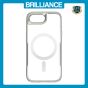 Brilliance LUX iPhone 16E Chrome-Plated Magnetic Clear TPU + Acrylic Phone Case Silver Titanium