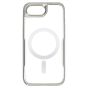 Brilliance LUX iPhone 16E Chrome-Plated Magnetic Clear TPU + Acrylic Phone Case Silver Titanium