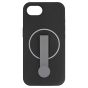 Brilliance LUX iPhone 16E Silicone with BackSide 360° Rotating Wrist Strap Magnetic Phone Case Black