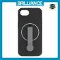 Brilliance LUX iPhone 16E Silicone with BackSide 360° Rotating Wrist Strap Magnetic Phone Case Black