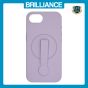 Brilliance LUX iPhone 16E Silicone with BackSide 360Â° Rotating Wrist Strap Magnetic Phone Case Purple