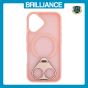 Brilliance LUX iPhone 16E Anti-shock Magnetic Matte Clear TPU + Acrylic Kickstand Phone Case Pink