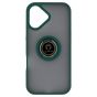 Brilliance LUX iPhone 17 Hybrid Shell Anti-shock Ring Kickstand TPU Matte Case Dark Green