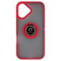 Brilliance LUX iPhone 17 Hybrid Shell Anti-shock Ring Kickstand TPU Matte Case Red