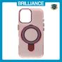 Brilliance LUX iPhone 17 Glitter Sparkle Magnetic Clear TPU + Acrylic with Kickstand Phone Case Pink