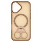 Brilliance LUX iPhone 17 Anti-shock Magnetic Matte Clear TPU + Acrylic Kickstand Phone Case Gold