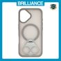 Brilliance LUX iPhone 17 Anti-shock Magnetic Matte Clear TPU + Acrylic Kickstand Phone Case Gray