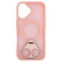 Brilliance LUX iPhone 17 Anti-shock Magnetic Matte Clear TPU + Acrylic Kickstand Phone Case Pink