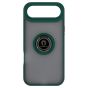 Brilliance LUX iPhone 17 Air Hybrid Shell Anti-shock Ring Kickstand TPU Matte Case Dark Green