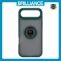Brilliance LUX iPhone 17 Air Hybrid Shell Anti-shock Ring Kickstand TPU Matte Case Dark Green