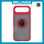 Brilliance LUX iPhone 17 Air Hybrid Shell Anti-shock Ring Kickstand TPU Matte Case Red